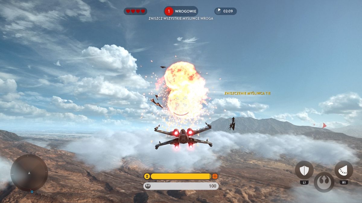 Star Wars: Battlefront (PlayStation 4) screenshot: Enemy unit destroyd