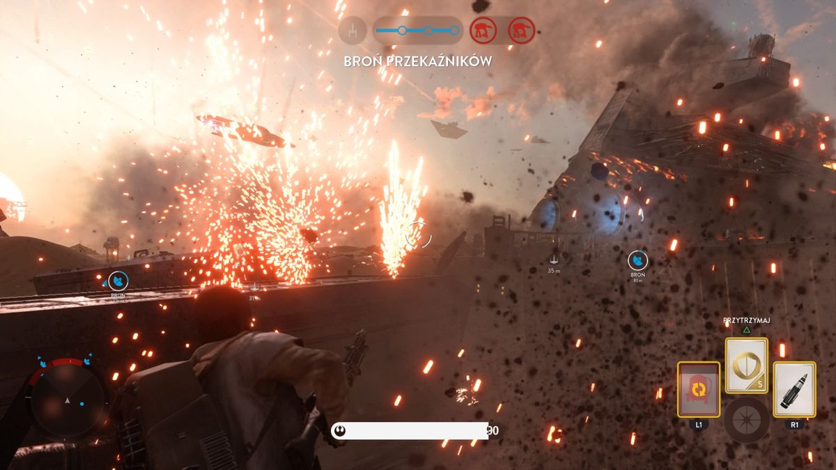 Star Wars: Battlefront (PlayStation 4) screenshot: In the middle of the hell