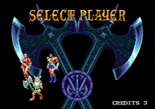 Golden Axe II (Genesis) screenshot: Select one of the three characters