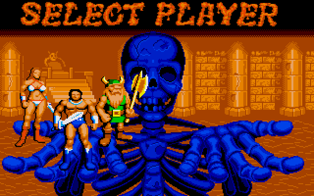 Golden Axe (Amiga) screenshot: Select Player