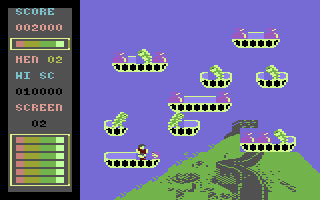 Bomb Jack II (Commodore 16, Plus/4) screenshot: Next level.