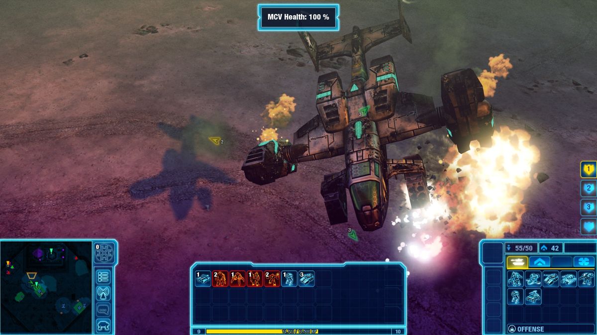 Command & Conquer 4: Tiberian Twilight (Windows) screenshot: Zoomed in onto a GDI aerial unit.
