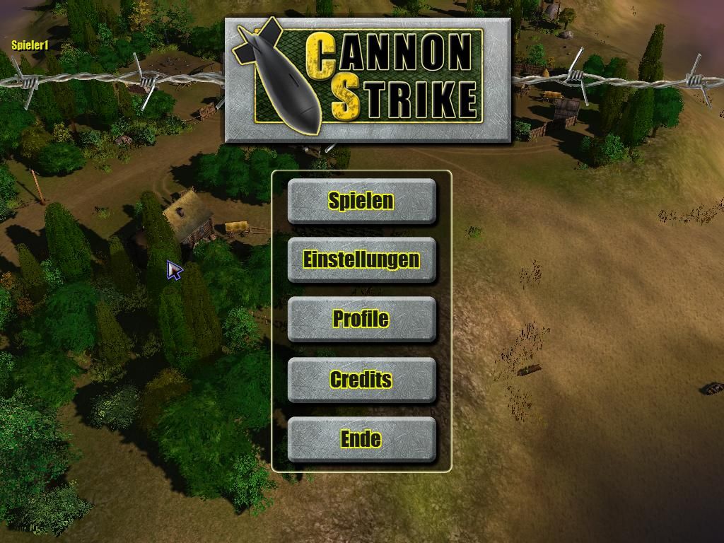 Cannon Strike (Windows) screenshot: Main screen