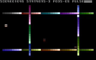 Hyperforce (Commodore 16, Plus/4) screenshot: Shoot the Pods.