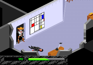 Haunting Starring Polterguy (Genesis) screenshot: Bang bang! You're dead