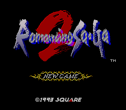 Romancing SaGa 2 (SNES) screenshot: Title screen