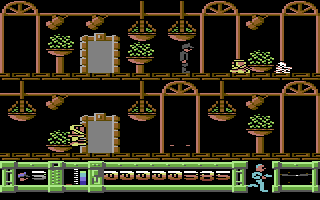 Mission A.D. (Commodore 64) screenshot: The Greenhouse area.