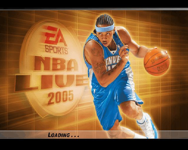 NBA Live 2005 (PlayStation 2) screenshot: This screen is displayed as the game loads. It is followed by an animated sequence. Played via an emulator