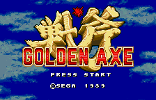 Golden Axe (WonderSwan Color) screenshot: Title screen