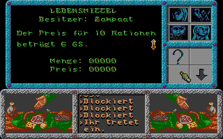 Dragonflight (DOS) screenshot: Ration seller