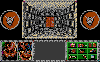 Dragonflight (DOS) screenshot: Dungeon exploration. Doors and all