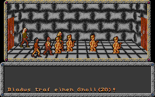Dragonflight (DOS) screenshot: In the midst of a skirmish with some gnolls