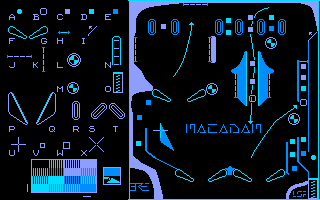 Macadam Bumper (Thomson TO) screenshot: You can create your own pinball table with the table editor.