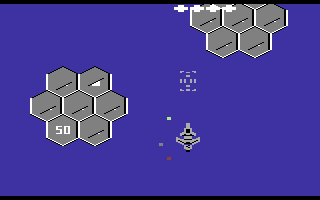 Flak: The Ultimate Flight Experience (Commodore 64) screenshot: Keep bombing.