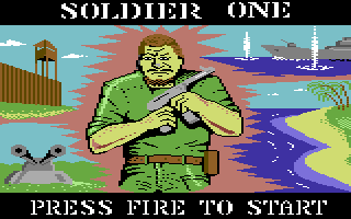 Soldier One (Commodore 64) screenshot: Title Screen.