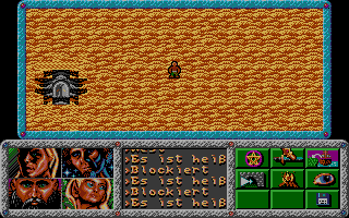 Dragonflight (DOS) screenshot: Exploring a desert