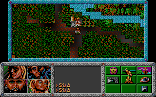 Dragonflight (DOS) screenshot: Overworld travel