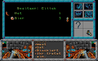 Dragonflight (DOS) screenshot: Tavern interface
