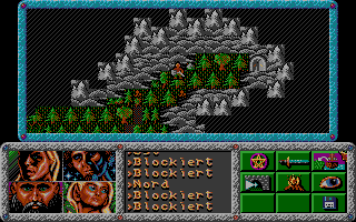 Dragonflight (DOS) screenshot: Discovered a dungeon deep in the mountains
