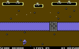 Commando (Commodore 16, Plus/4) screenshot: Third area.