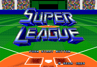 Tommy Lasorda Baseball (Genesis) screenshot: Japanese / European title screen