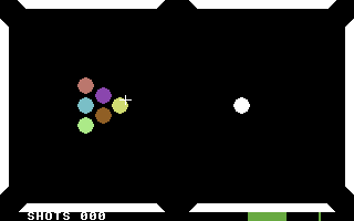Minnesota Fats' Pool Challenge (Commodore 64) screenshot: Ready to break (US).