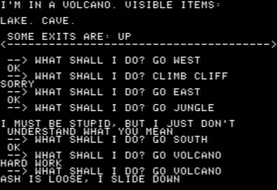 Savage Island (Apple II) screenshot: Inside the Volcano