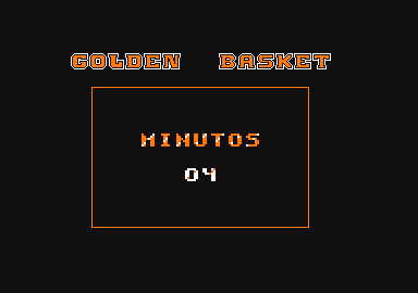 Golden Basket (Amstrad CPC) screenshot: Set the duration of the match