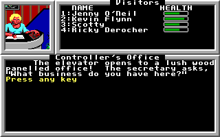 Mars Saga (DOS) screenshot: Controller's Office.