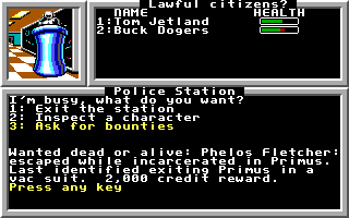 Mars Saga (DOS) screenshot: Police Station.