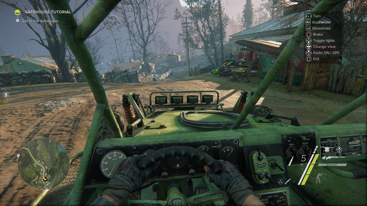 Sniper: Ghost Warrior 3 - Buggy Vehicle (PlayStation 4) screenshot: Driving through a village