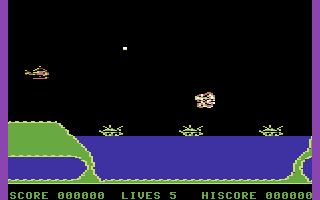 Skyjet (Commodore 64) screenshot: Ready to build.
