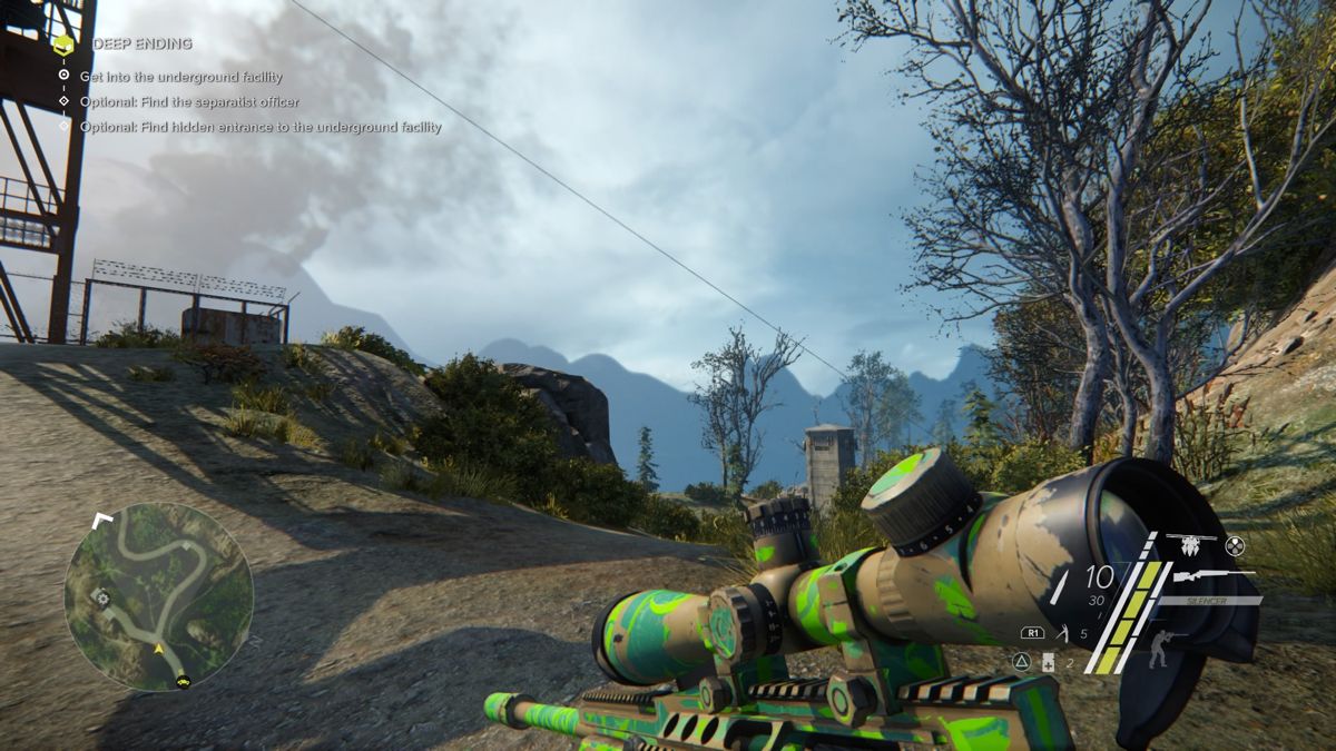Sniper: Ghost Warrior 3 - Sniper Rifle McMillan TAC-338A (PlayStation 4) screenshot: Biohazard camouflage in-game