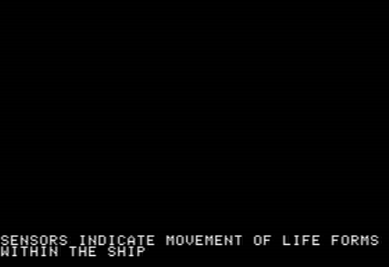The Alien (Apple II) screenshot: Lifeforms are Moving