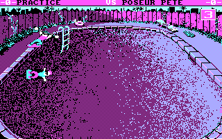 Skate or Die (DOS) screenshot: Pool Joust (CGA mode)