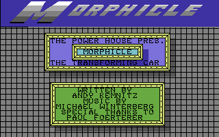 Morphicle (Commodore 64) screenshot: Title Screen.