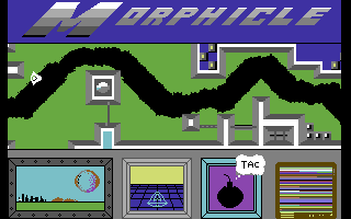 Morphicle (Commodore 64) screenshot: In plane mode.