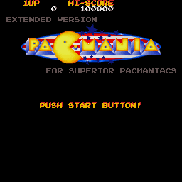 Pac-Mania (Sharp X68000) screenshot: Title screen