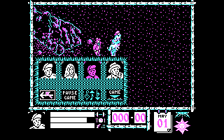 Where Time Stood Still (DOS) screenshot: One of the game menus
