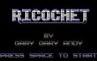 Ricochet (Commodore 64) screenshot: Title Screen.