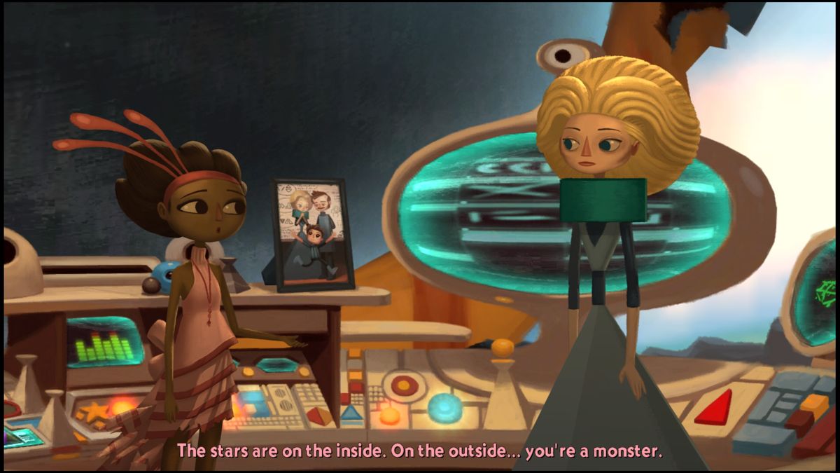 Broken Age (PlayStation 4) screenshot: Vella meets Shay's mother