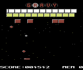 Ricochet (Commodore 64) screenshot: Collecting power-ups.