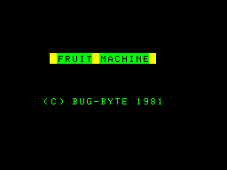 Fruit Machine (Atom) screenshot: Title screen