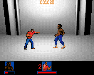 Last Action Hero (Amiga) screenshot: Level 1 - Boss (Bolo)