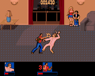 Last Action Hero (Amiga) screenshot: Level 3 - Boss (Benedict)