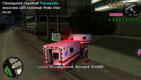 Grand Theft Auto: Vice City Stories (PSP) screenshot: Paramedic missions now have checkpoints
