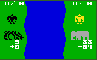 The Electric Company Math Fun (Intellivision) screenshot: The game begins