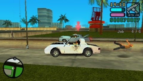 Grand Theft Auto: Vice City Stories (PSP) screenshot: Things like this happen all the time