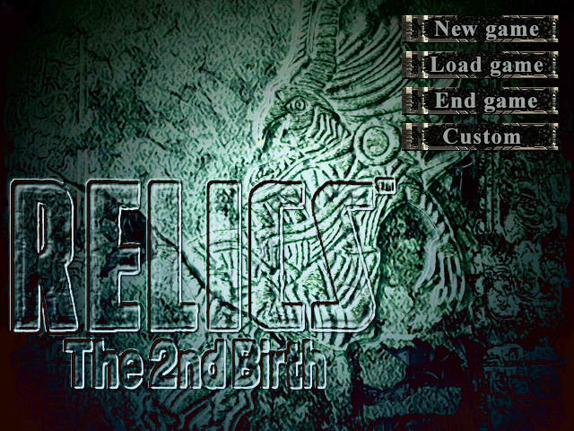 Relics: The 2nd Birth (Windows) screenshot: The Main Menu.