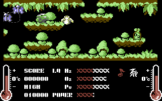 Toad Force (Commodore 64) screenshot: Getting deeper.